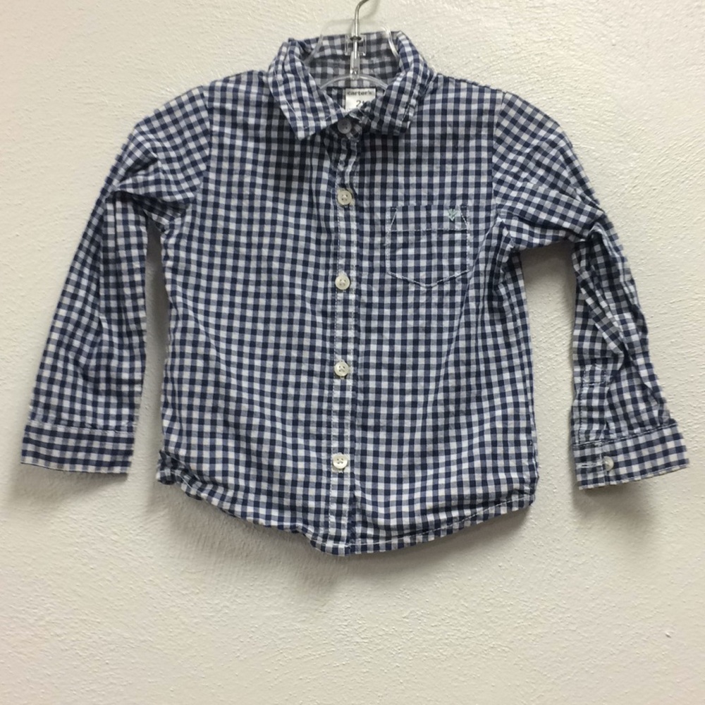 Boys long sleeve button down shirt size 2t